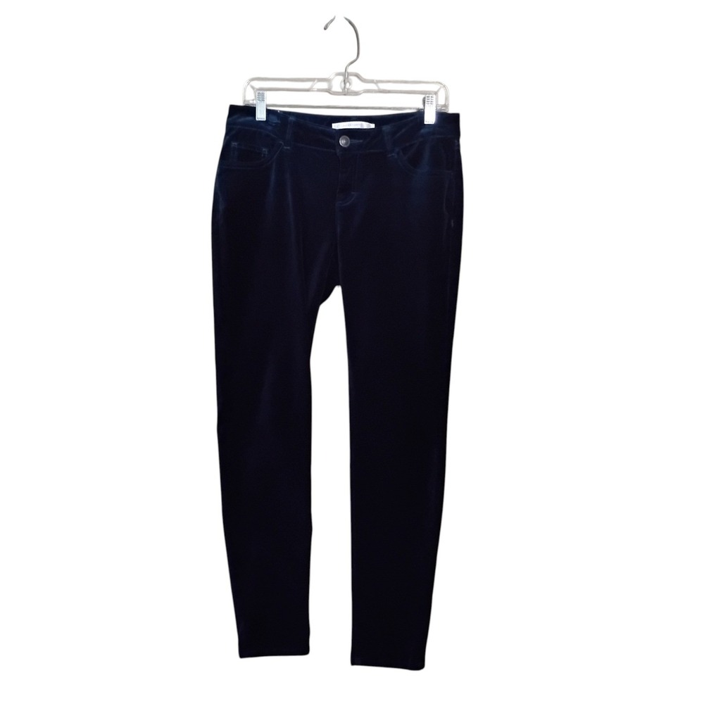 LC Lauren Conrad Navy Blue Velvet Skinny Pants Womens Size 8 Slim Fit Trousers